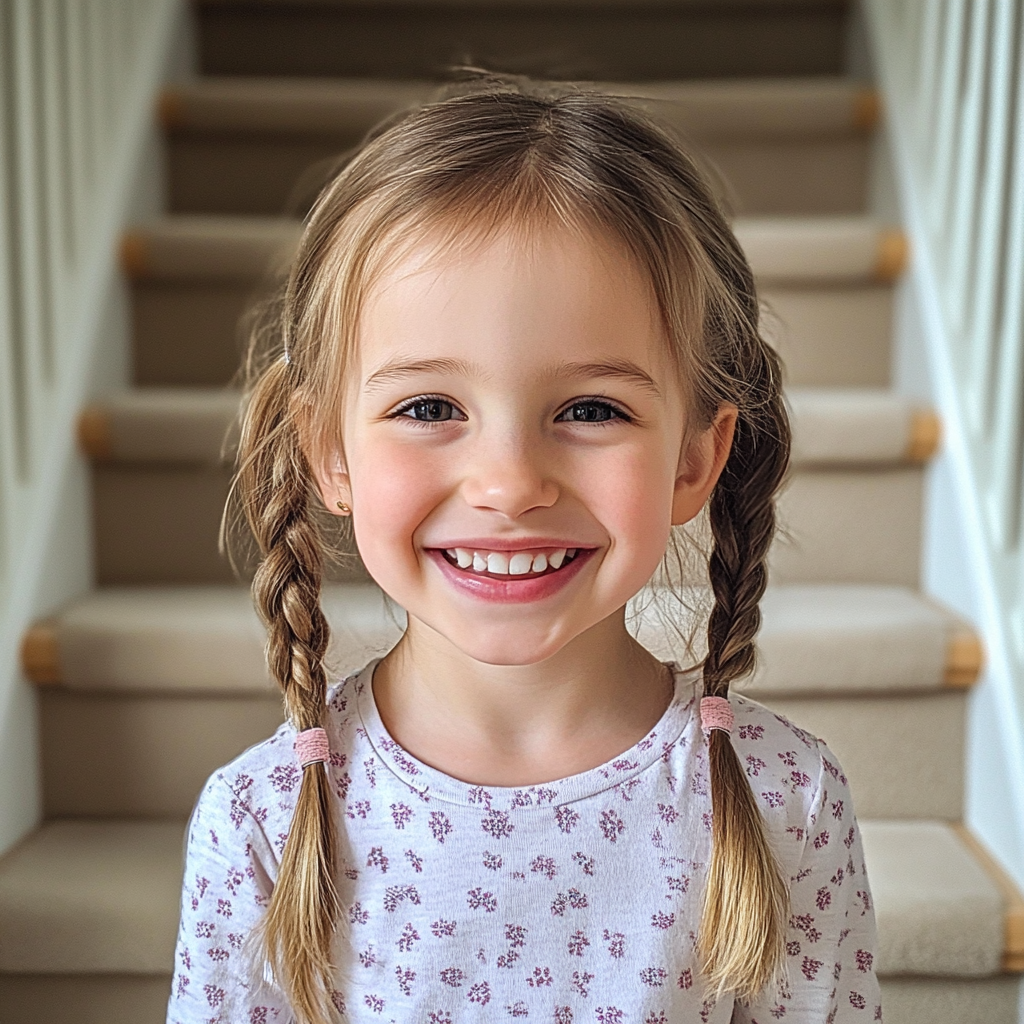 Une petite fille souriante | Source : Midjourney