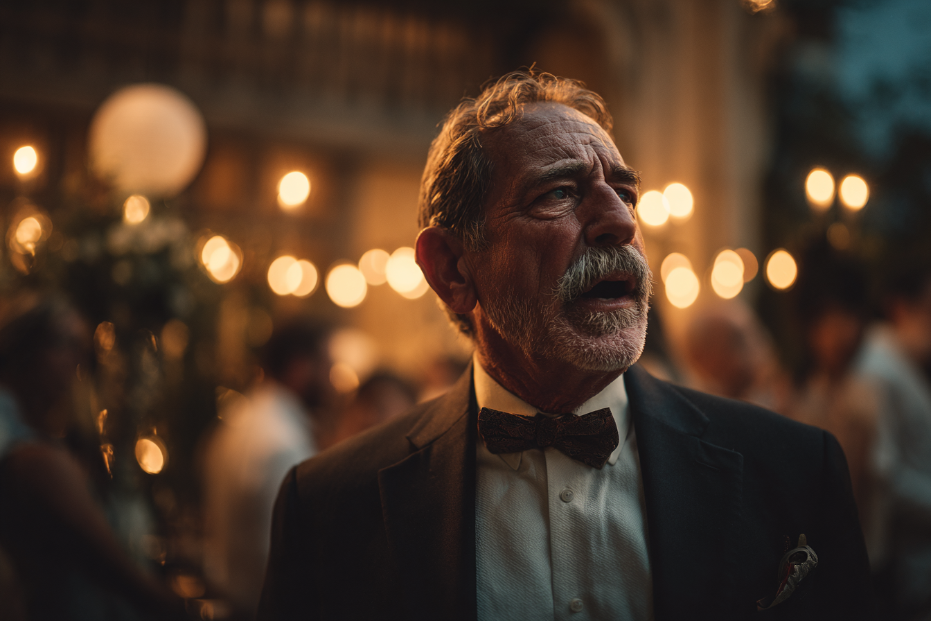 Un homme qui parle lors du mariage de sa fille | Source : Midjourney