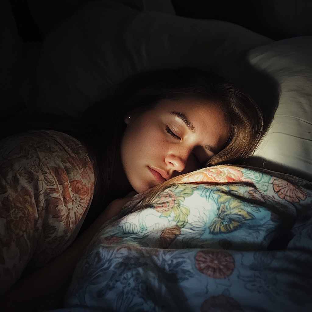 Une femme dans son lit | Source : Midjourney