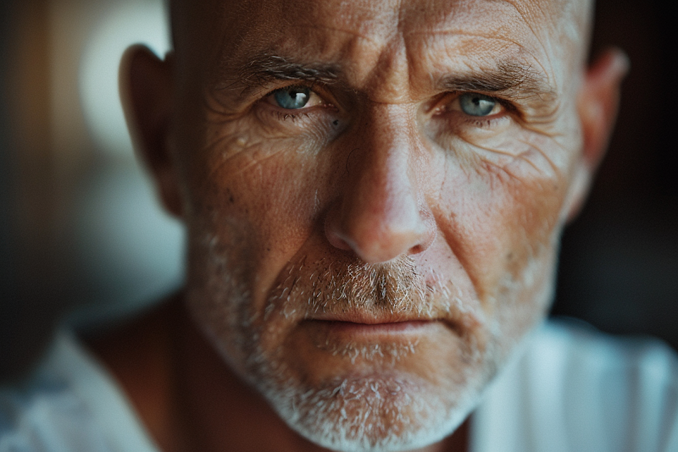 Portrait d'un homme âgé triste | Source : Midjourney