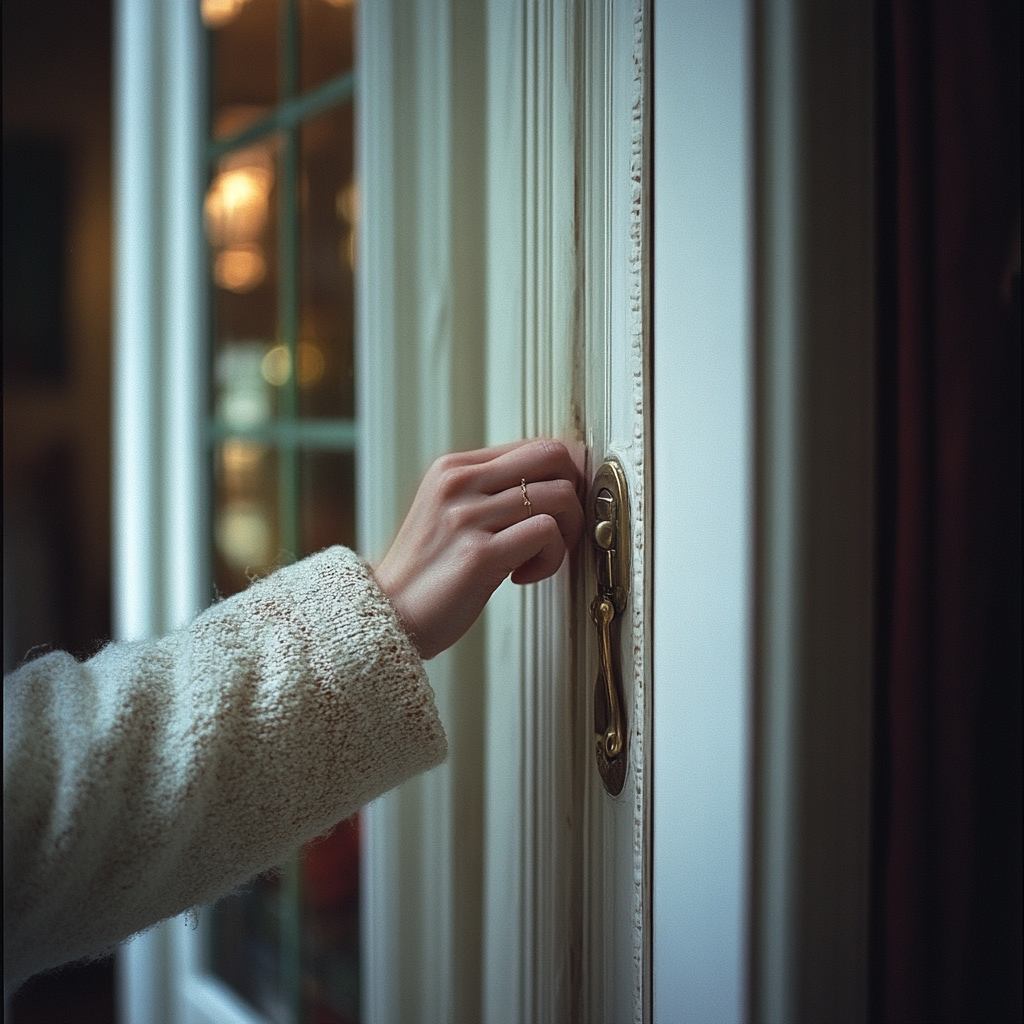 Une main de femme qui frappe à une porte | Source : Midjourney