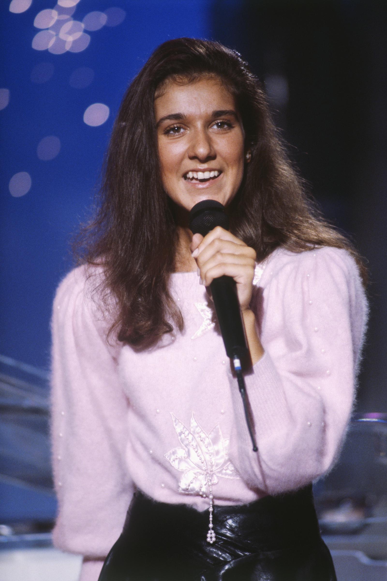 Céline Dion lors de l'émission de télévision "Champs Elysees" en 1985. | Source : Getty Images