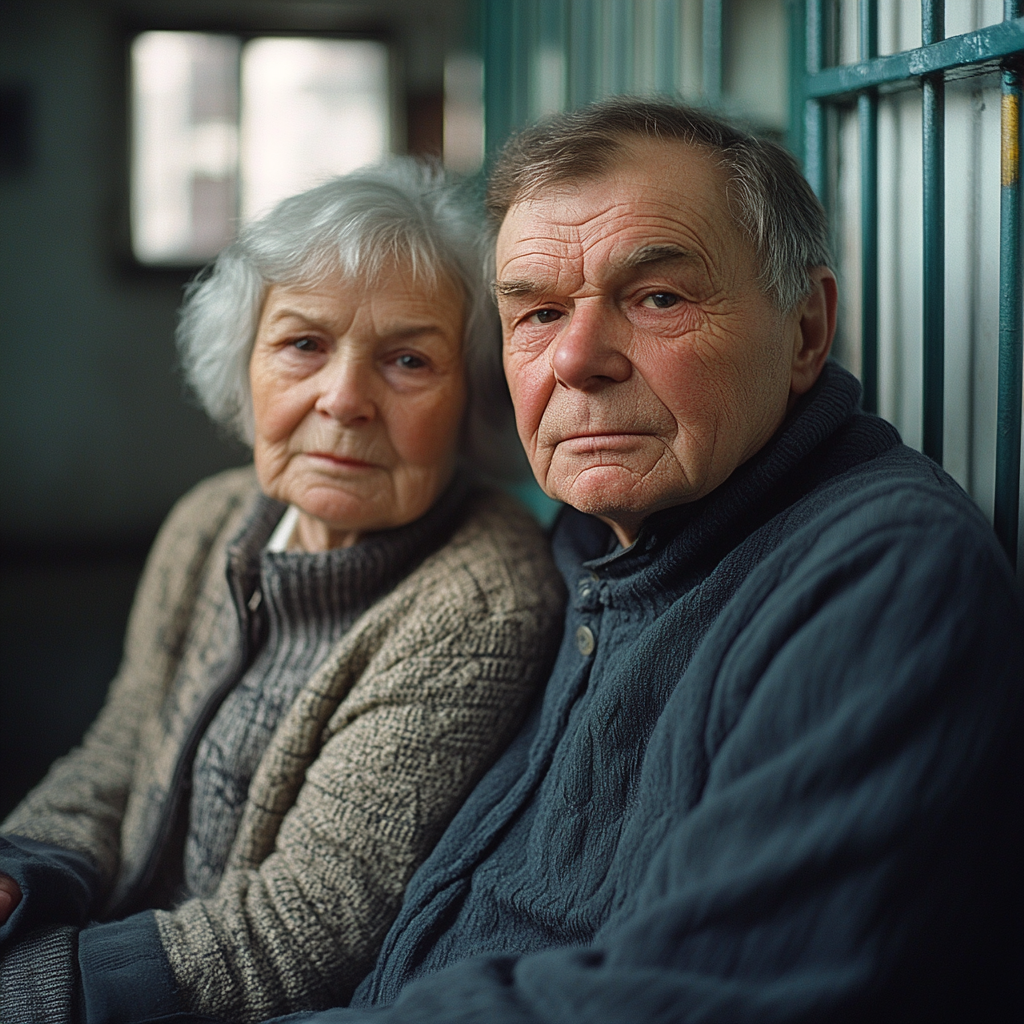 Un couple assis dans une cellule de prison | Source : Midjourney