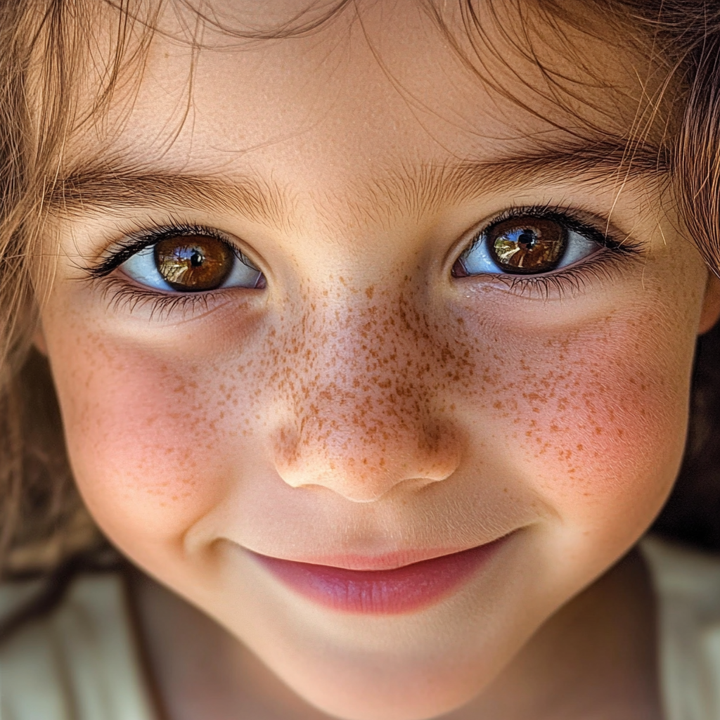 Une petite fille souriante | Source : Midjourney