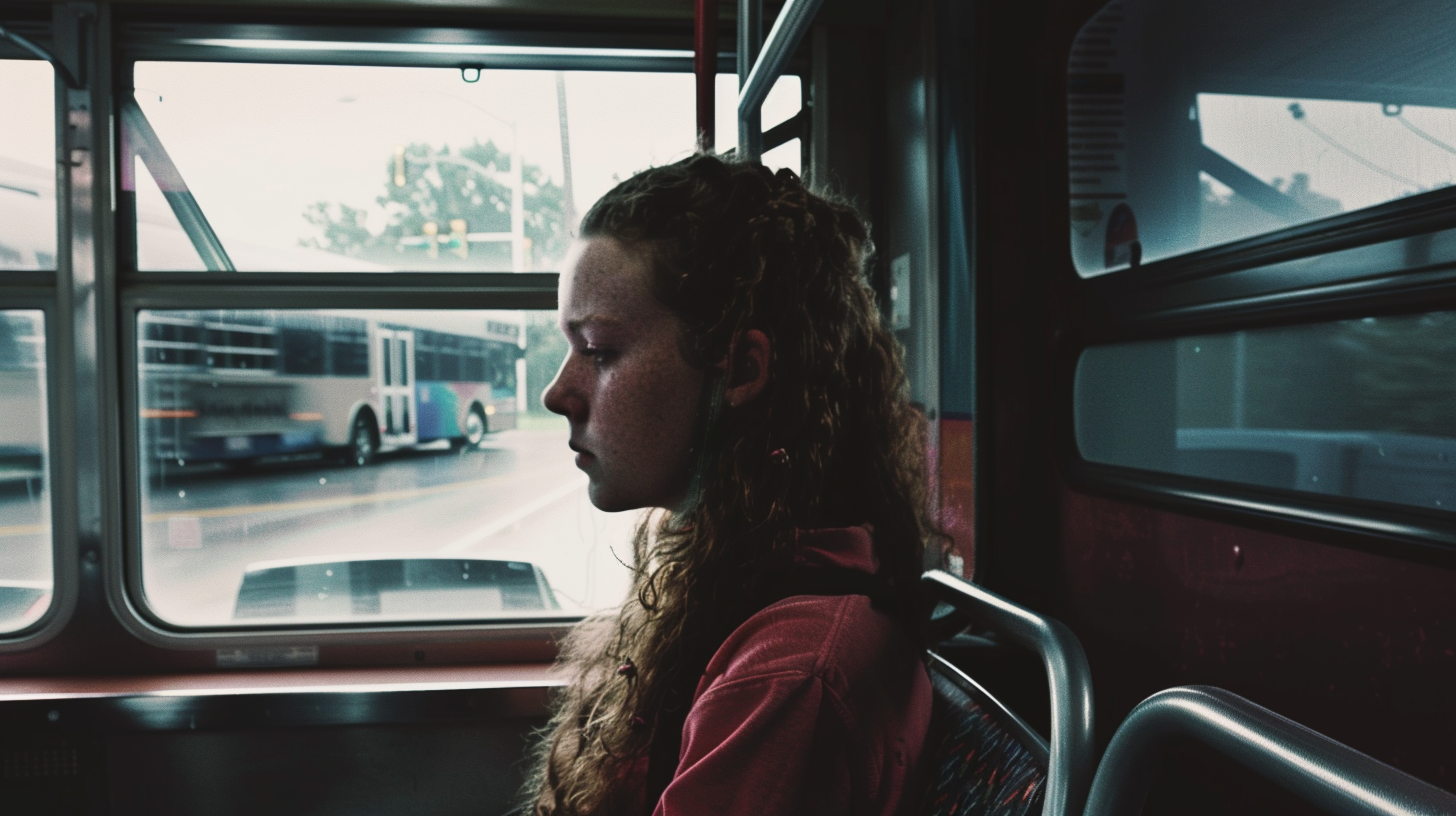 Une fille dans un bus | Source : Midjourney