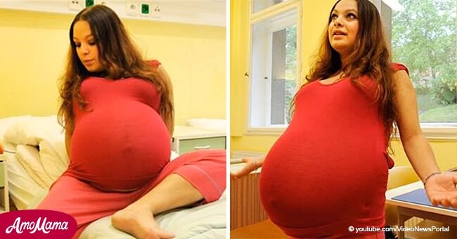Une mère avec un énorme ventre de femme enceinte pensait que sa grossesse était ordinaire jusqu'à ce que les résultats de l'échographie soient révélés