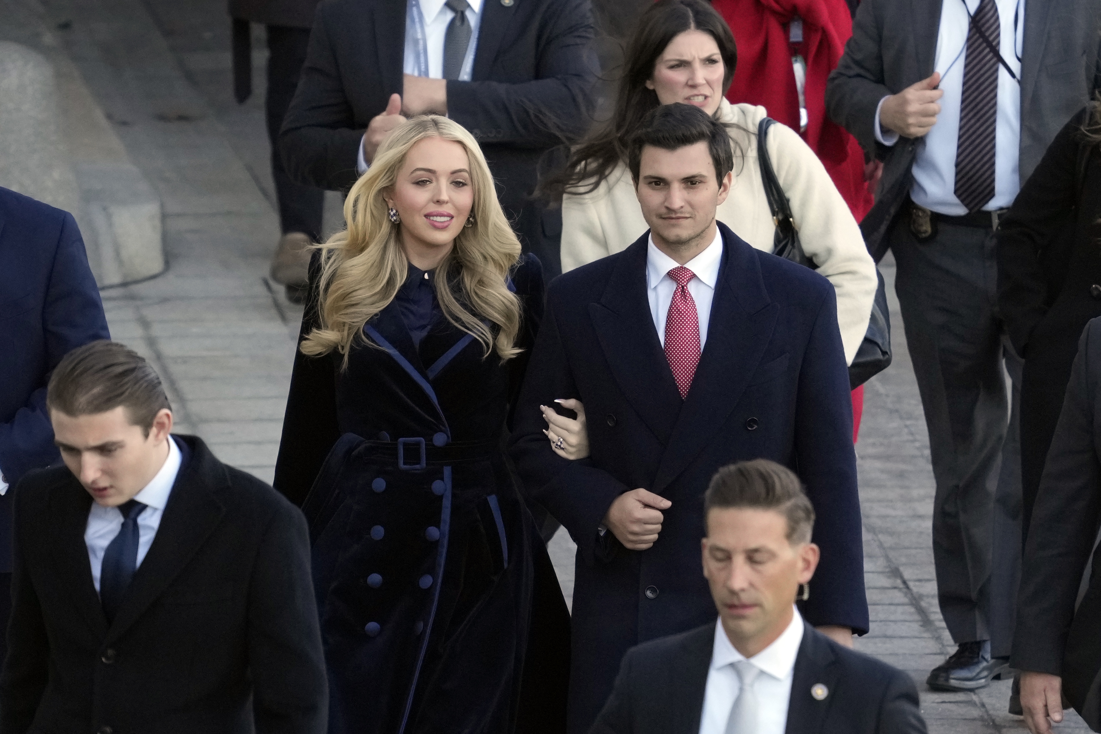 Tiffany Trump et son mari Michael Boulos après l'investiture de son père. | Source : Getty Images