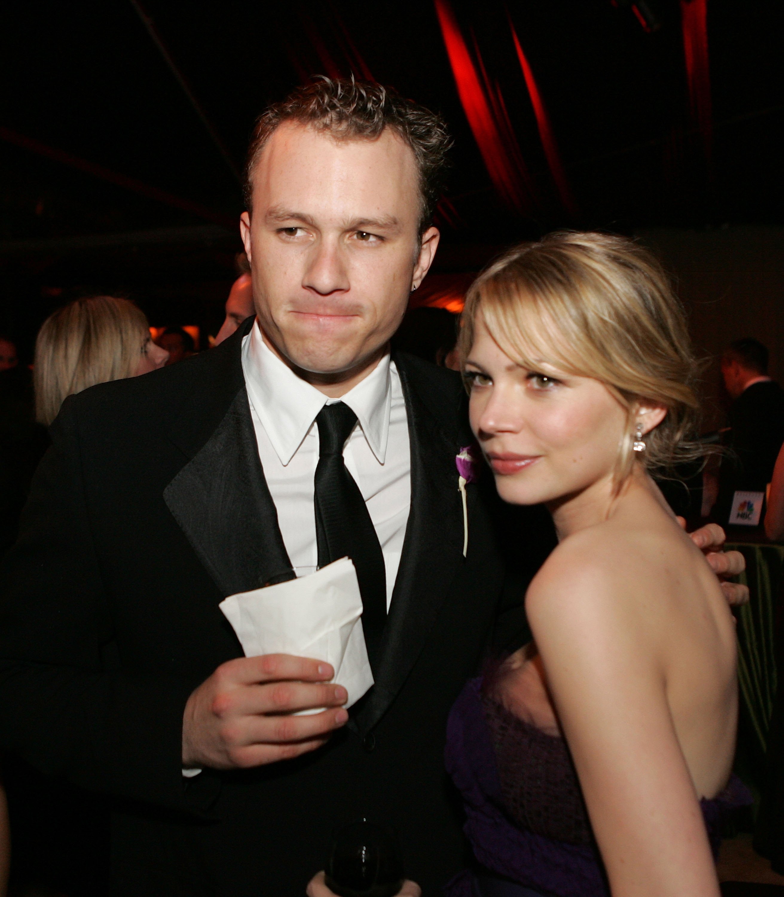 Heath Ledger et Michelle Williams à la soirée Universal/NBC/Focus Features Golden Globe after party à Beverly Hills, Californie le 16 janvier 2006 | Source : Getty Images