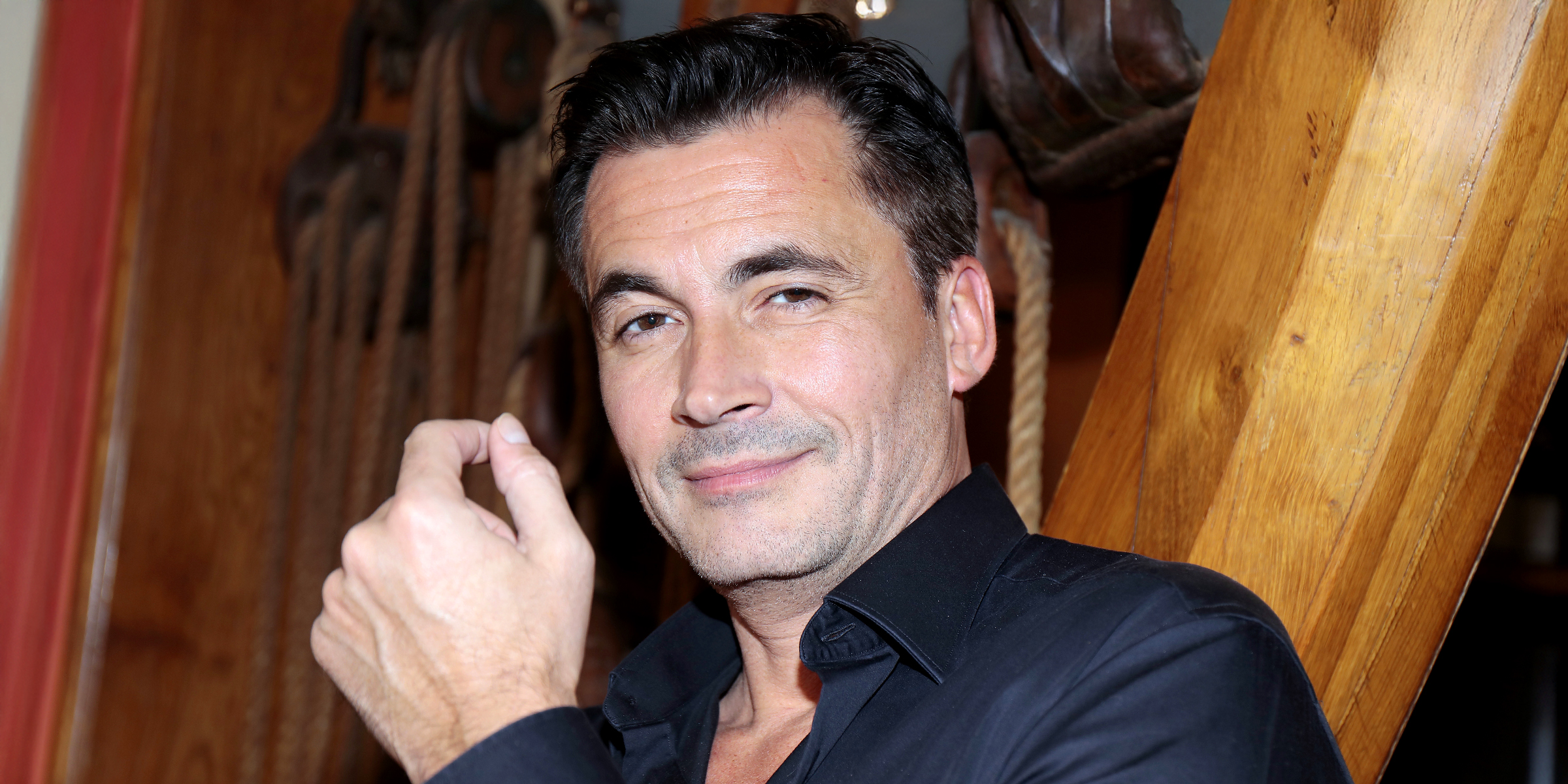 Le présentateur Olivier Minne photographié à Paris I Source : Getty Images