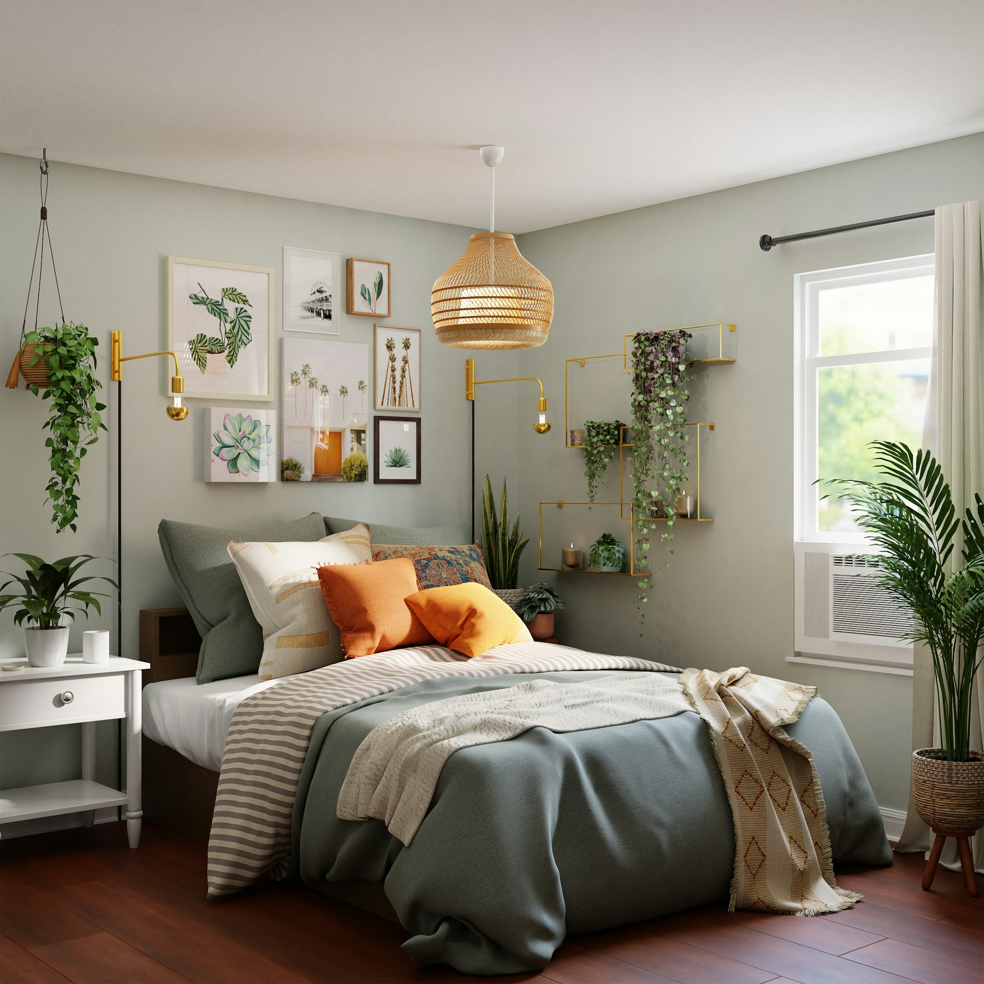 Une chambre à coucher décorée avec des plantes | Source : Unsplash