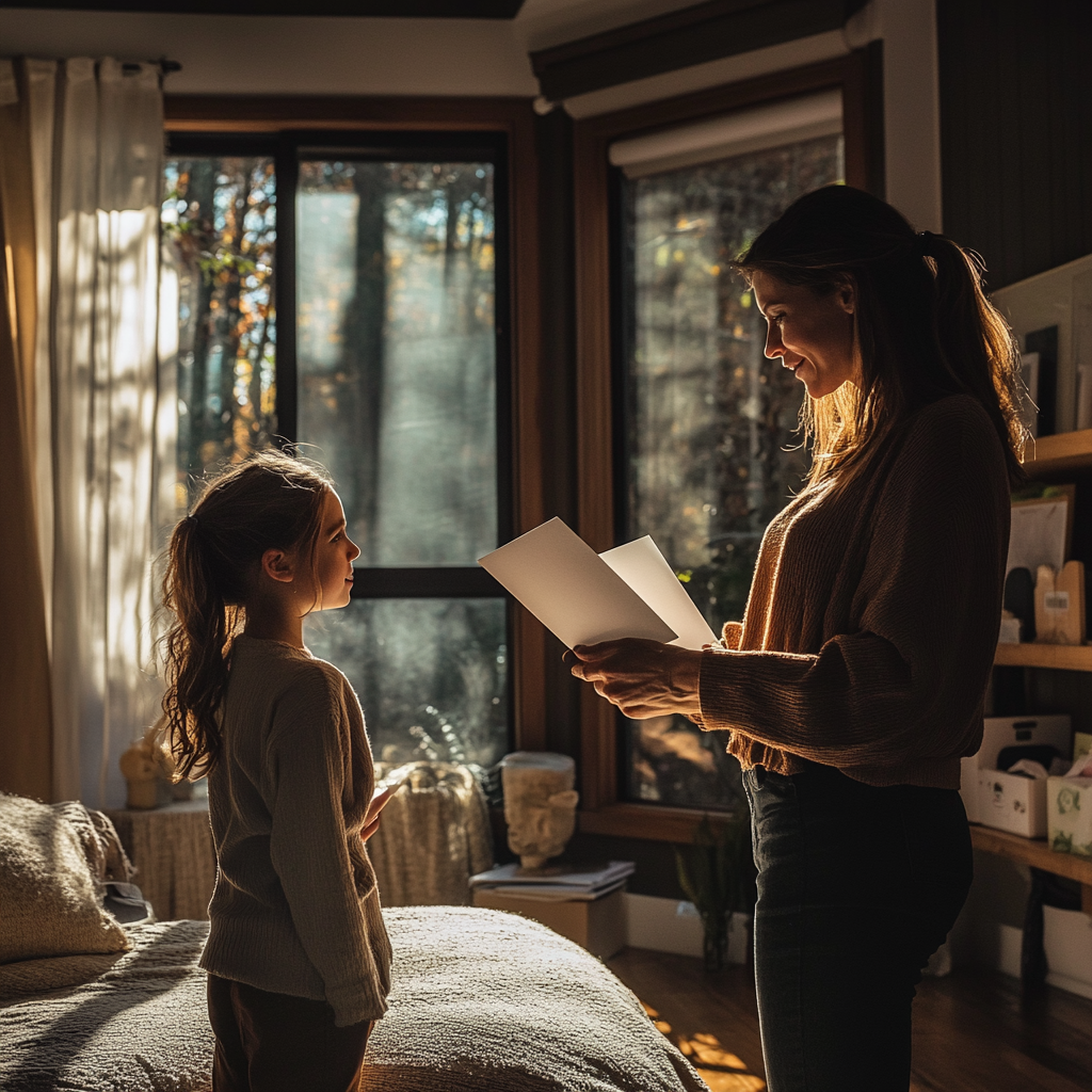 Mère et fille en train de parler | Source : Midjourney