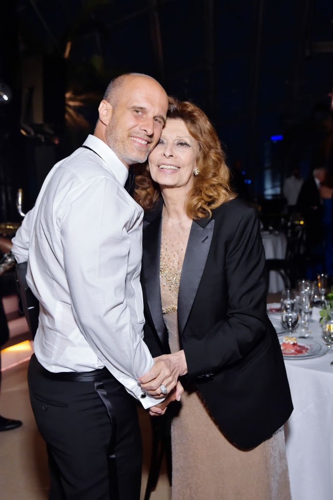 Eduardo Ponti et Sophia Loren à l'Academy Museum of Motion Pictures le 25 septembre 2021. | Source : Getty Images