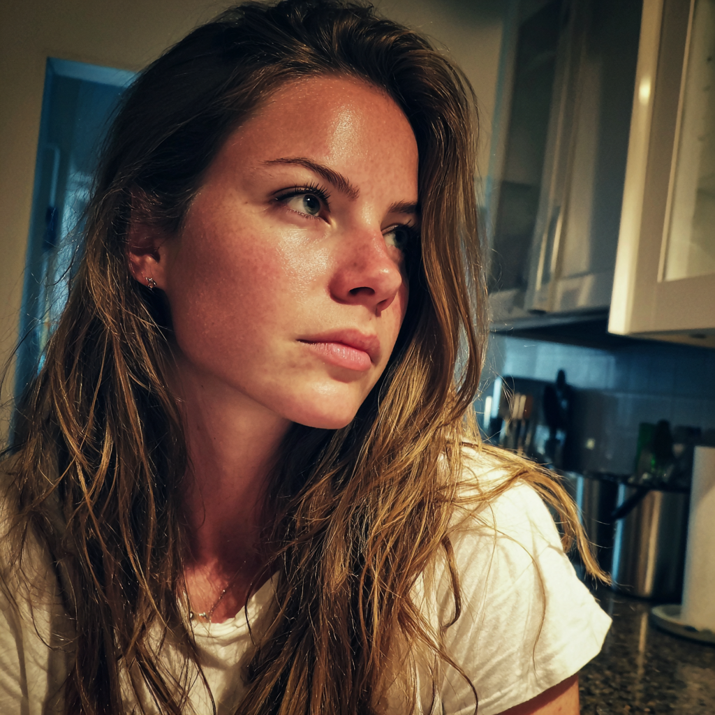 Une femme debout dans une cuisine | Source : Midjourney