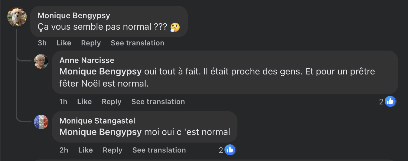 Commentaires d'internautes sur la vieille vidéo du pape Léon XIV | Source : capture facebook.com/parismatchmag