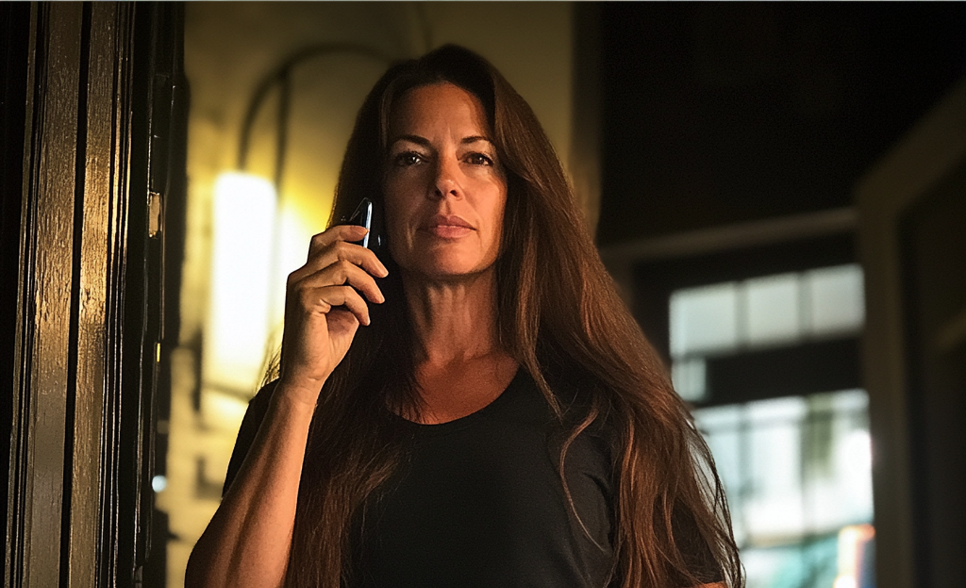 Une femme qui parle au téléphone | Source : Midjourney