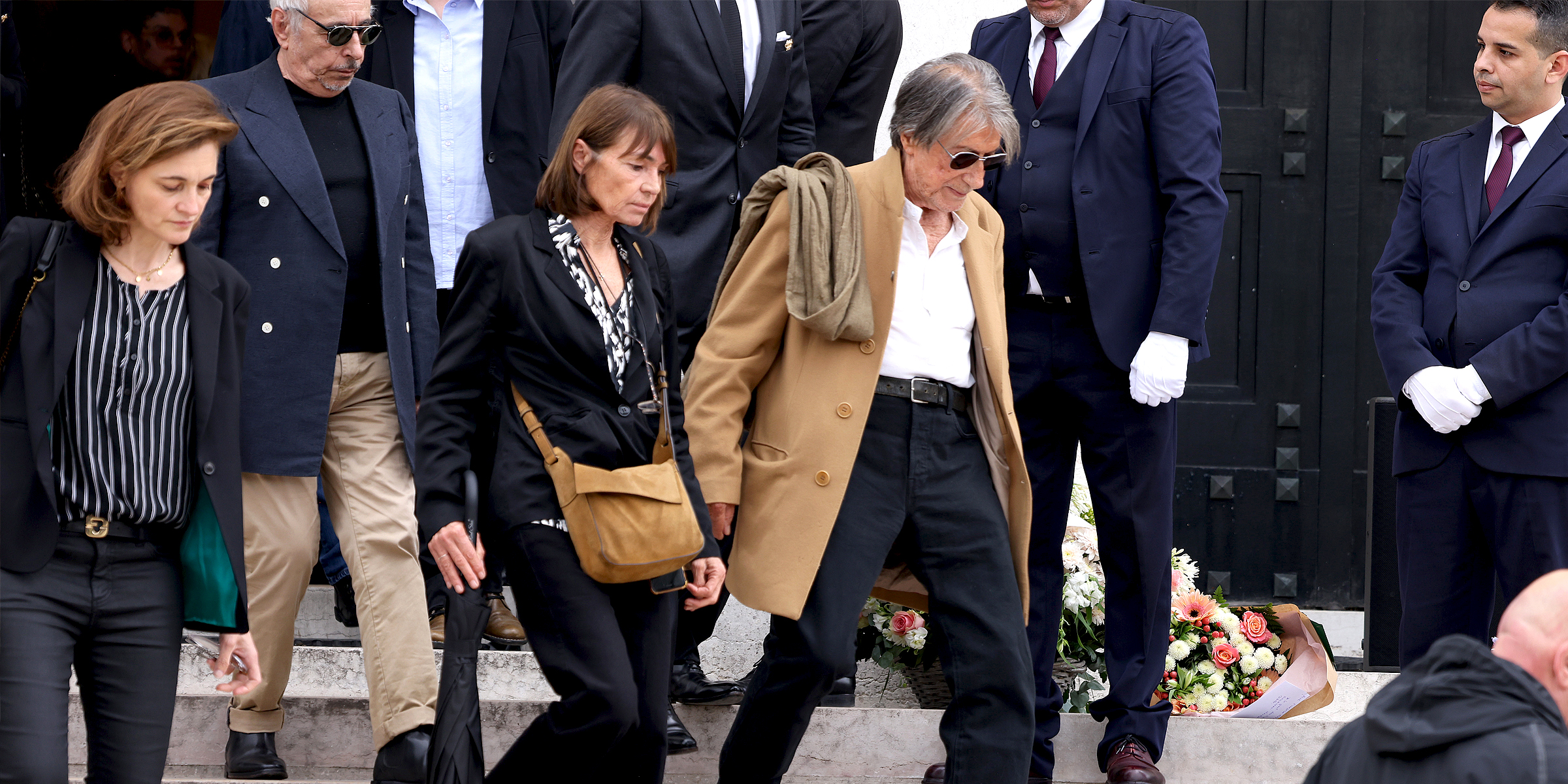 Jacques Dutronc et Sylvie Duval aux funérailles de Françoise Hardy І Source : Getty Images