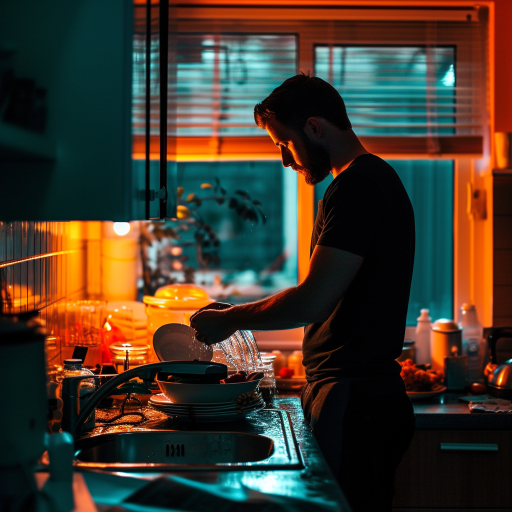 Un homme dans la cuisine | Source : Midjourney