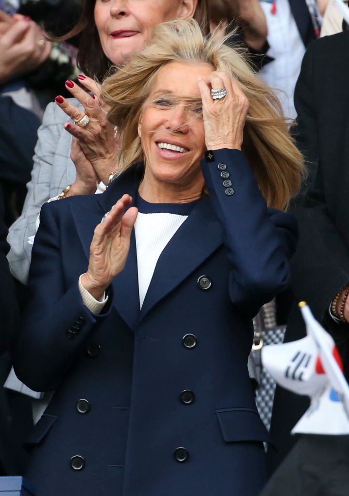 Brigitte Macron a la Coupe du Monde Féminine de la FIFA 2019, le 7 juin à Paris, en France. | Jean Catuffe/Getty Images