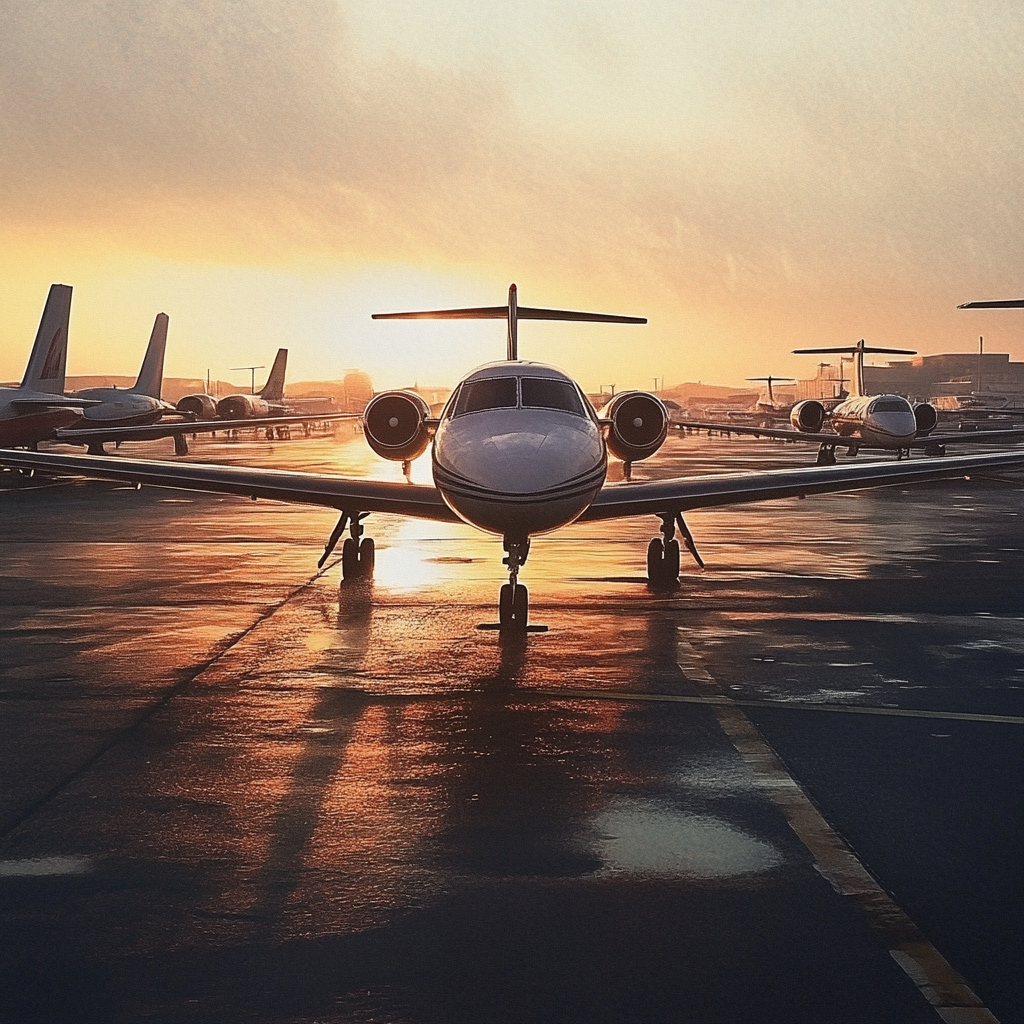 Un hangar imaginé avec des avions | Source : Midjourney