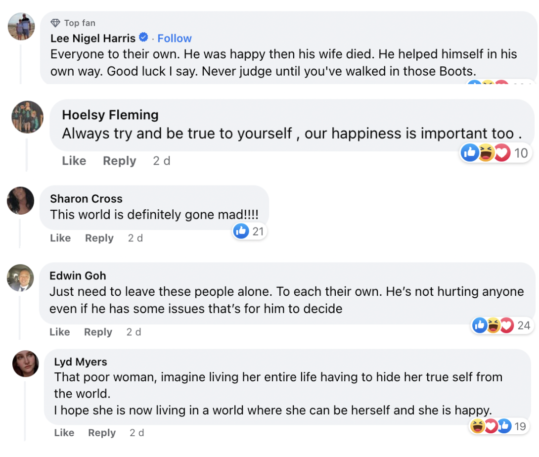 Capture d'écran des commentaires sur le post Facebook du Daily Mail. | Source : Facebook/DailyMail