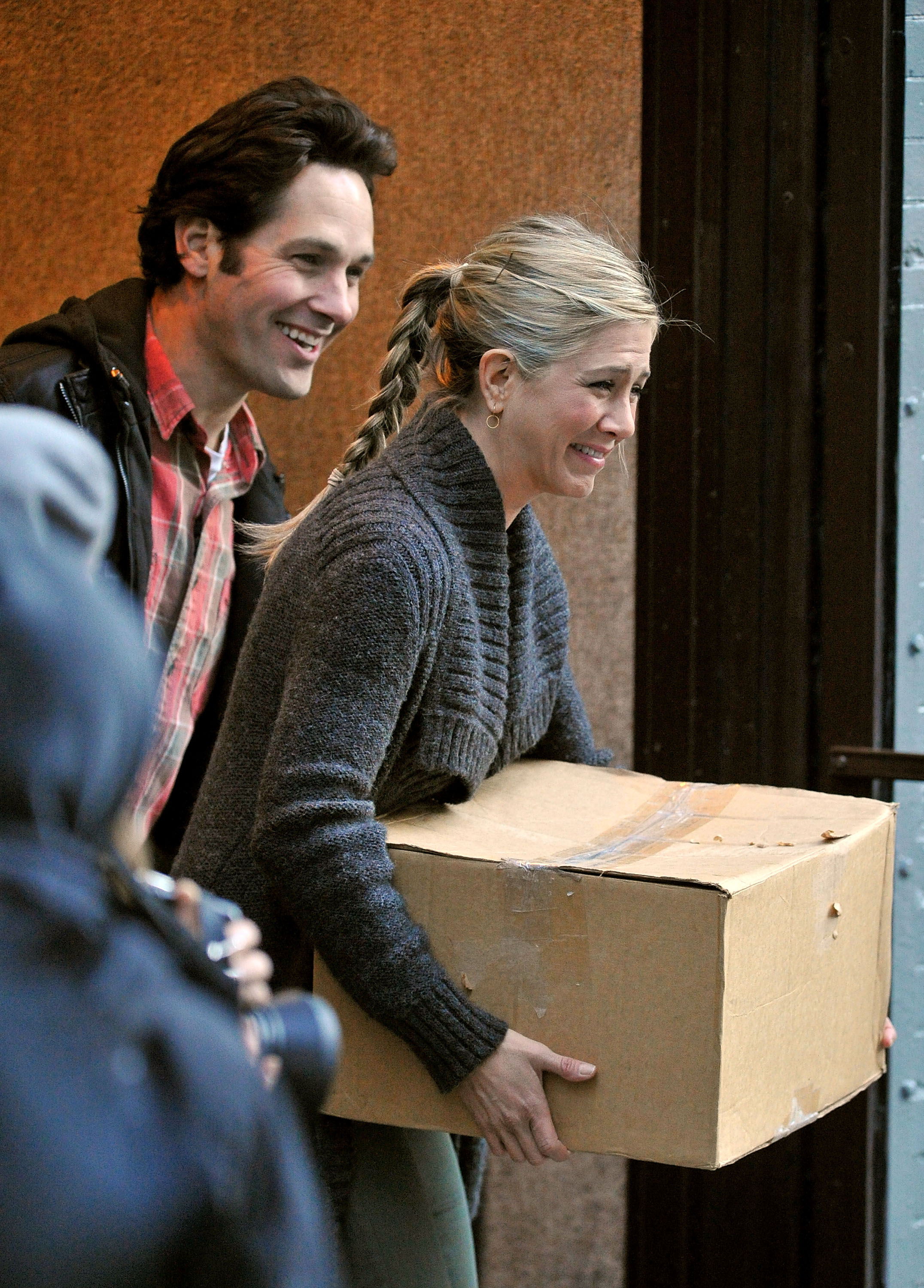Paul Rudd et Jennifer Aniston vus dans les rues de Manhattan le 19 novembre 2010 à New York. | Source : Getty Images
