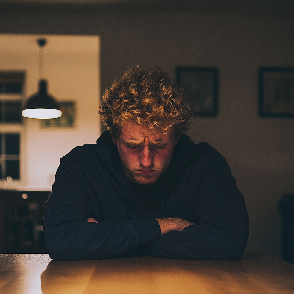 Gros plan sur un homme émotif | Source : Midjourney
