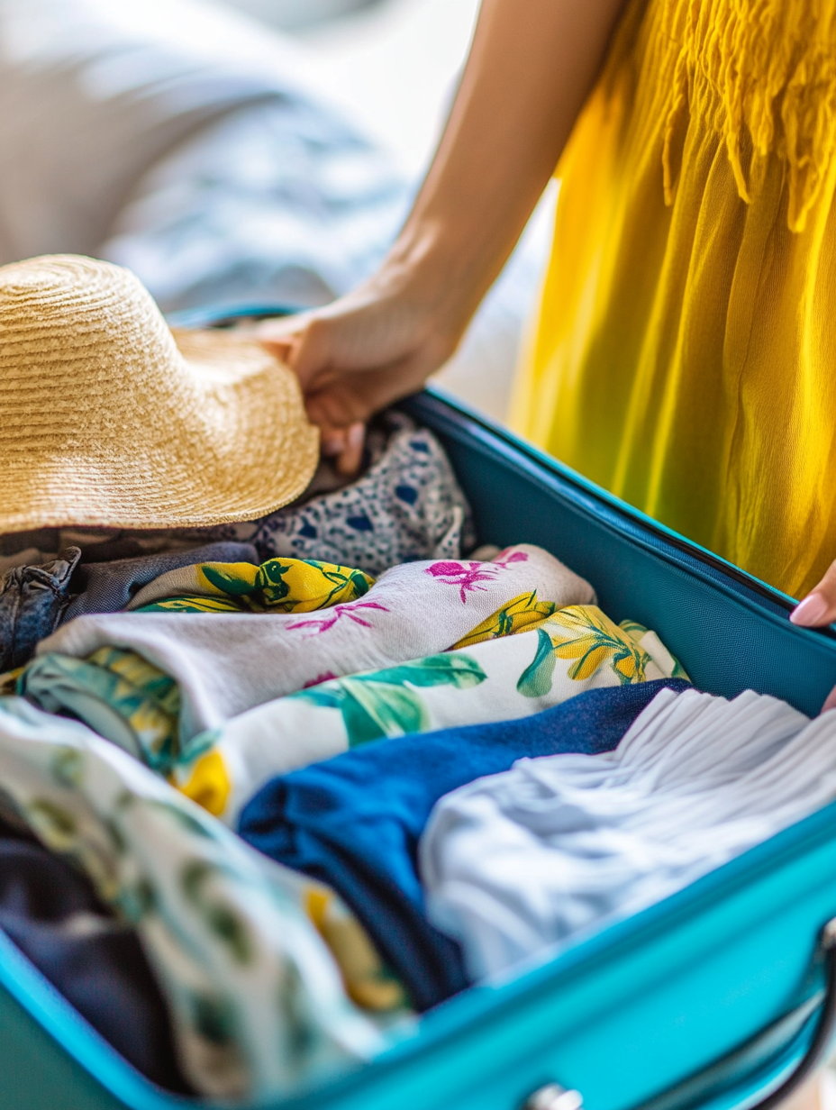 Une femme qui fait sa valise | Source : Midjourney