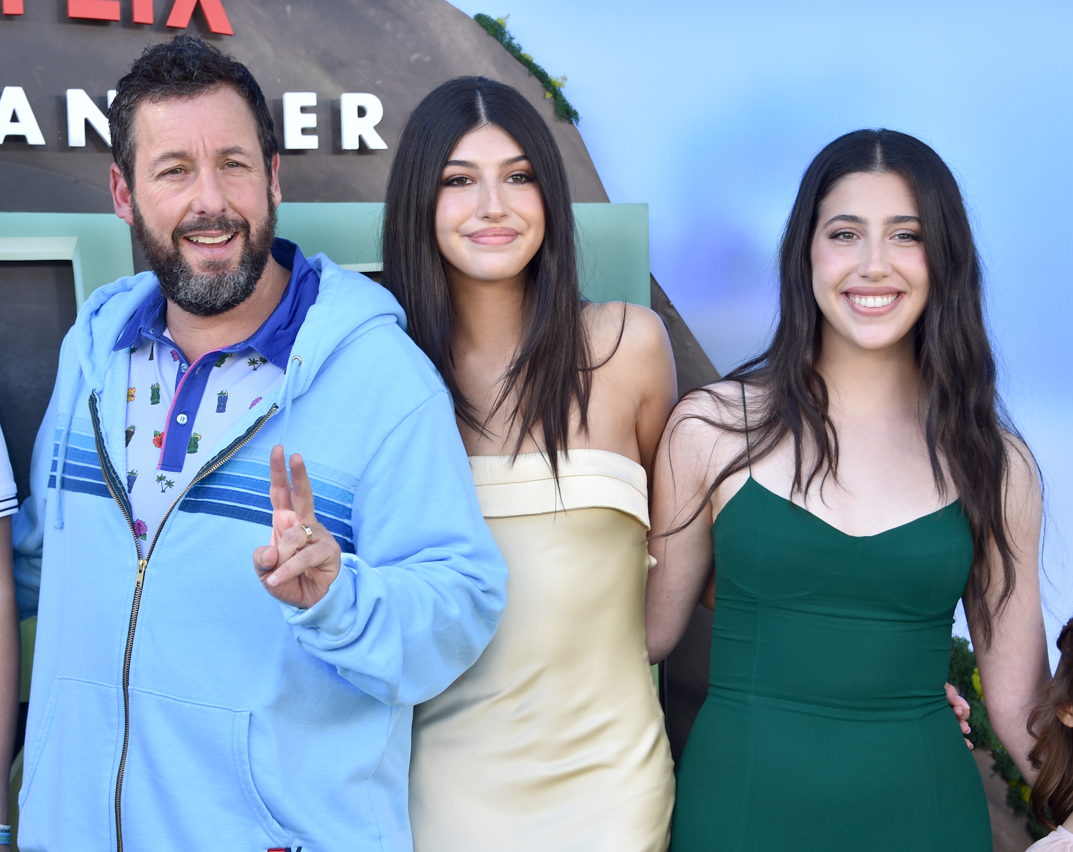 Adam Sandler, Sunny Sandler et Sadie Sandler, 2023 | Source : Getty Images