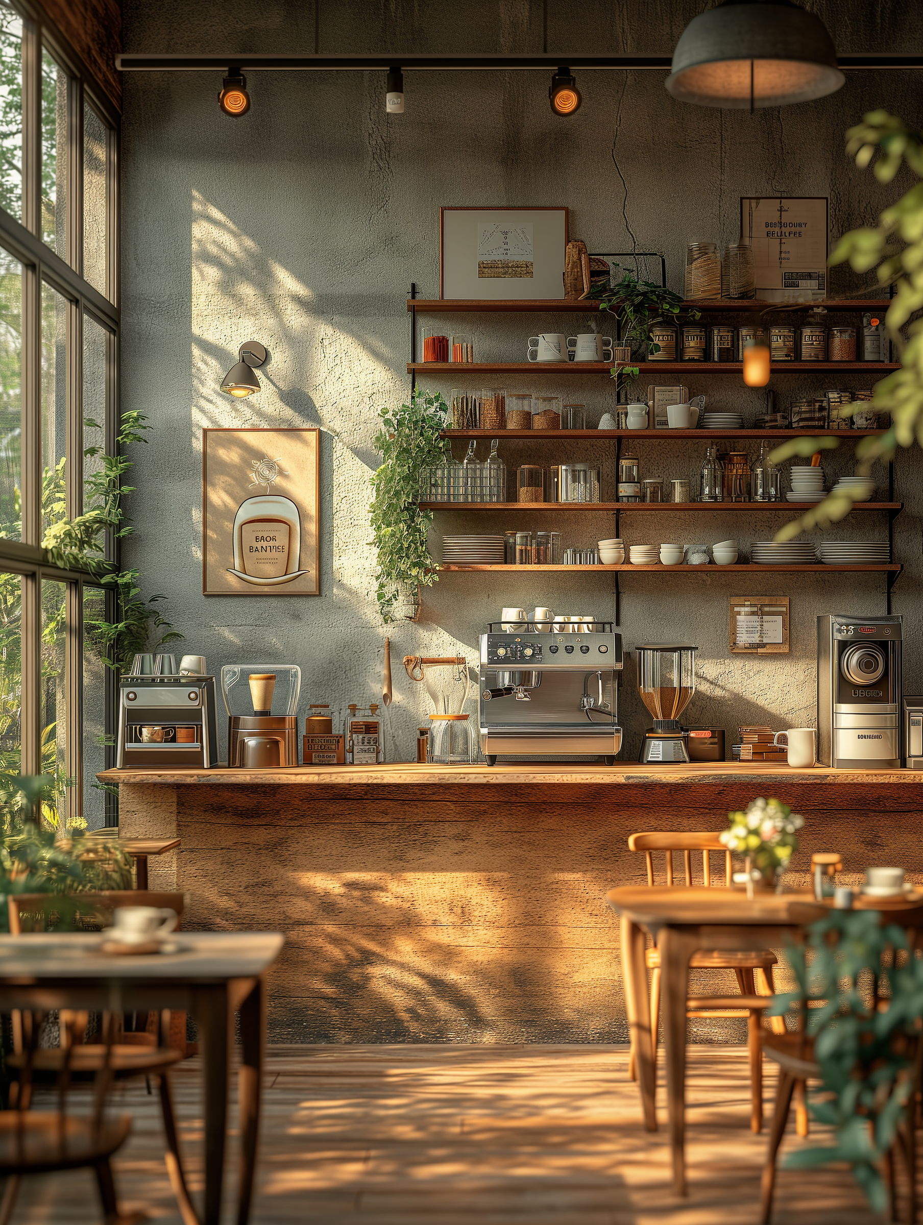 L'intérieur d'un café | Source : Midjourney