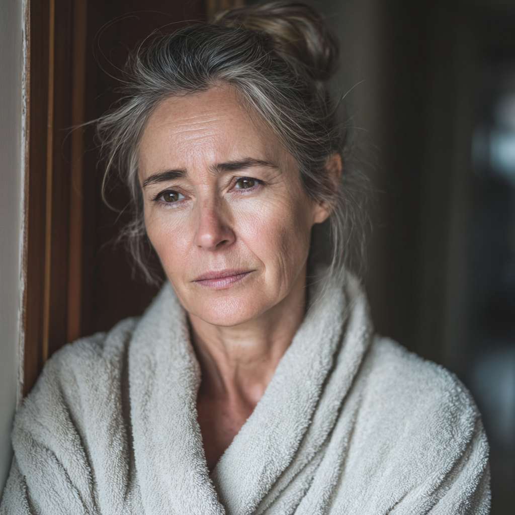 Une femme âgée à l'air triste | Source : Midjourney