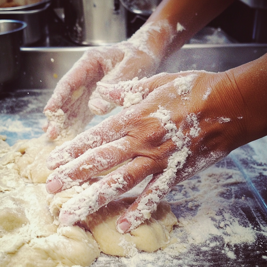 Une femme qui fait de la pâtisserie | Source : Midjourney