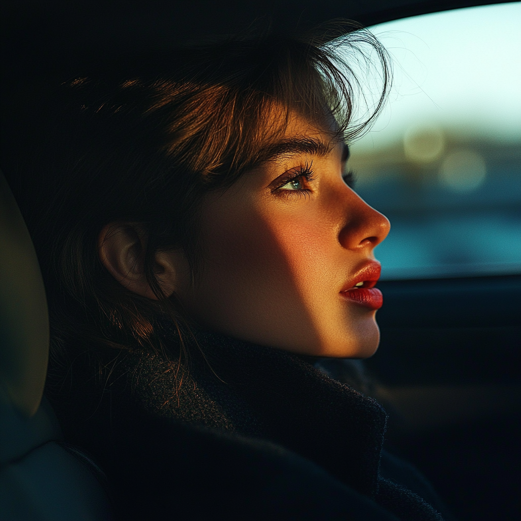 Femme à l'intérieur d'une voiture | Source : Midjourney