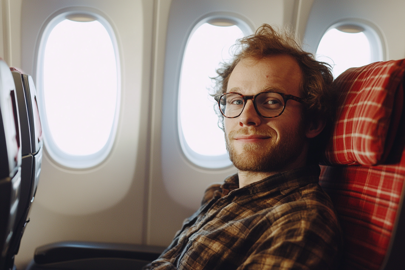 Un homme dans un avion | Source : Midjourney