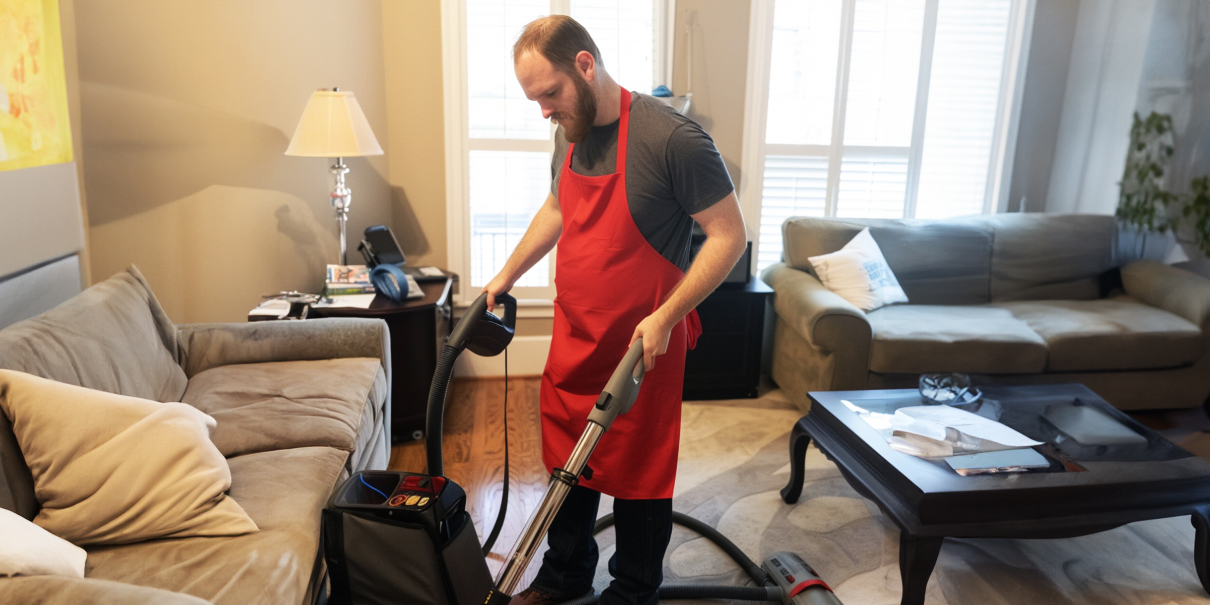 Un homme avec un aspirateur | Source : Amomama