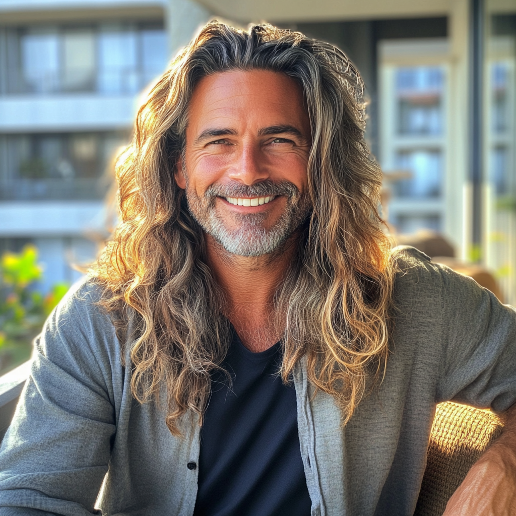Gros plan sur un homme souriant | Source : Midjourney