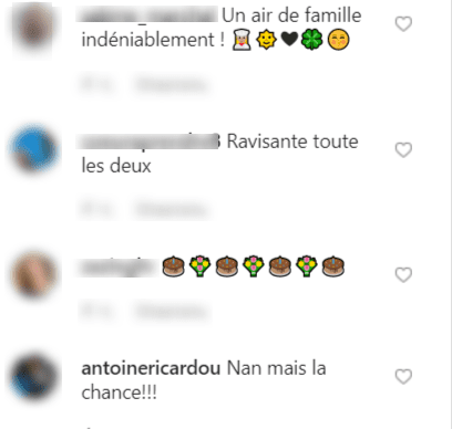 Capture d'écran du commentaire d'un internaute sur la photo d'Hélène Darroze et sa mère | Source : instagram.com/helenedarroze/