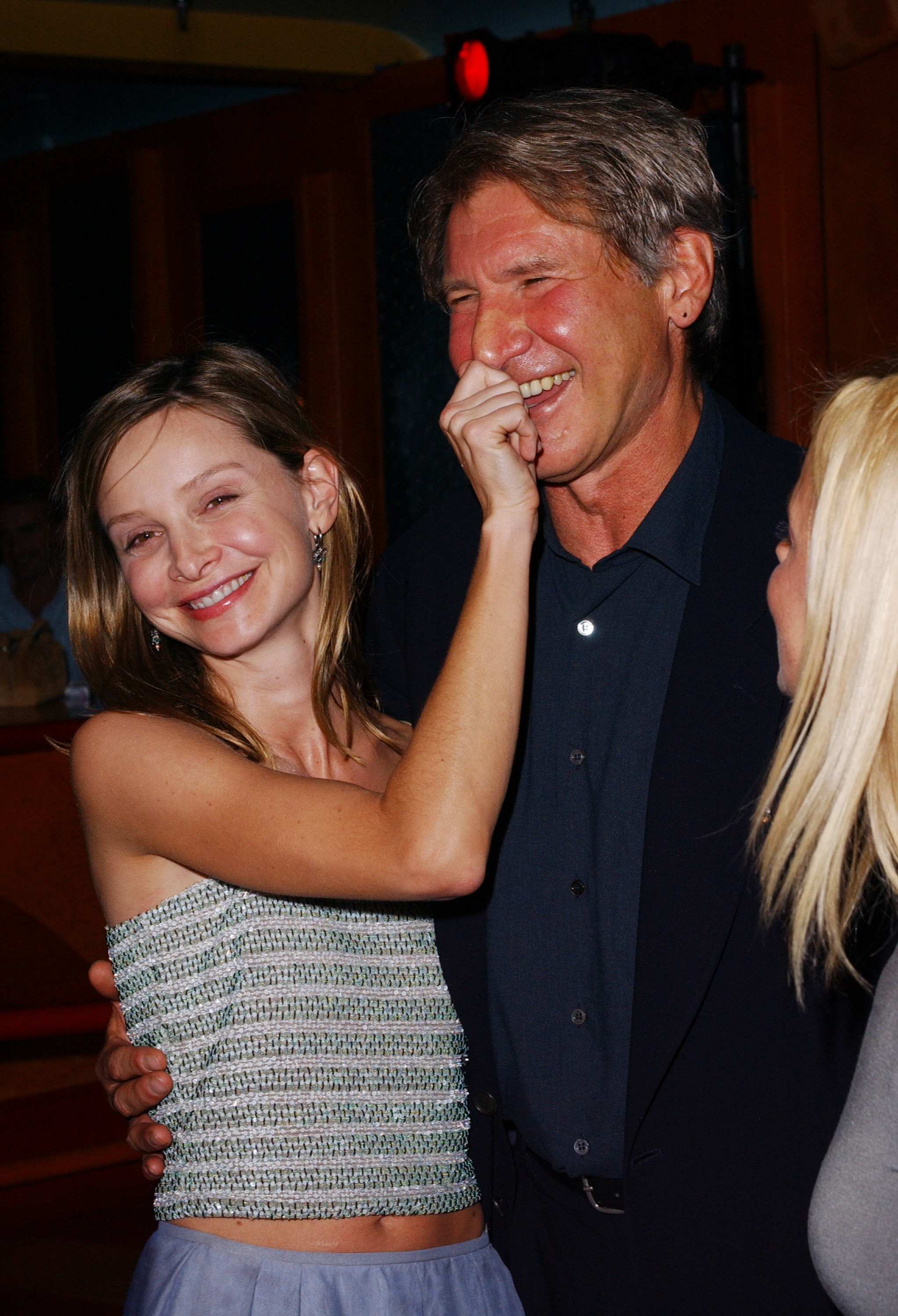 Calista Flockhart et Harrison Ford lors d'une after-party en 2003. | Source : Getty Images