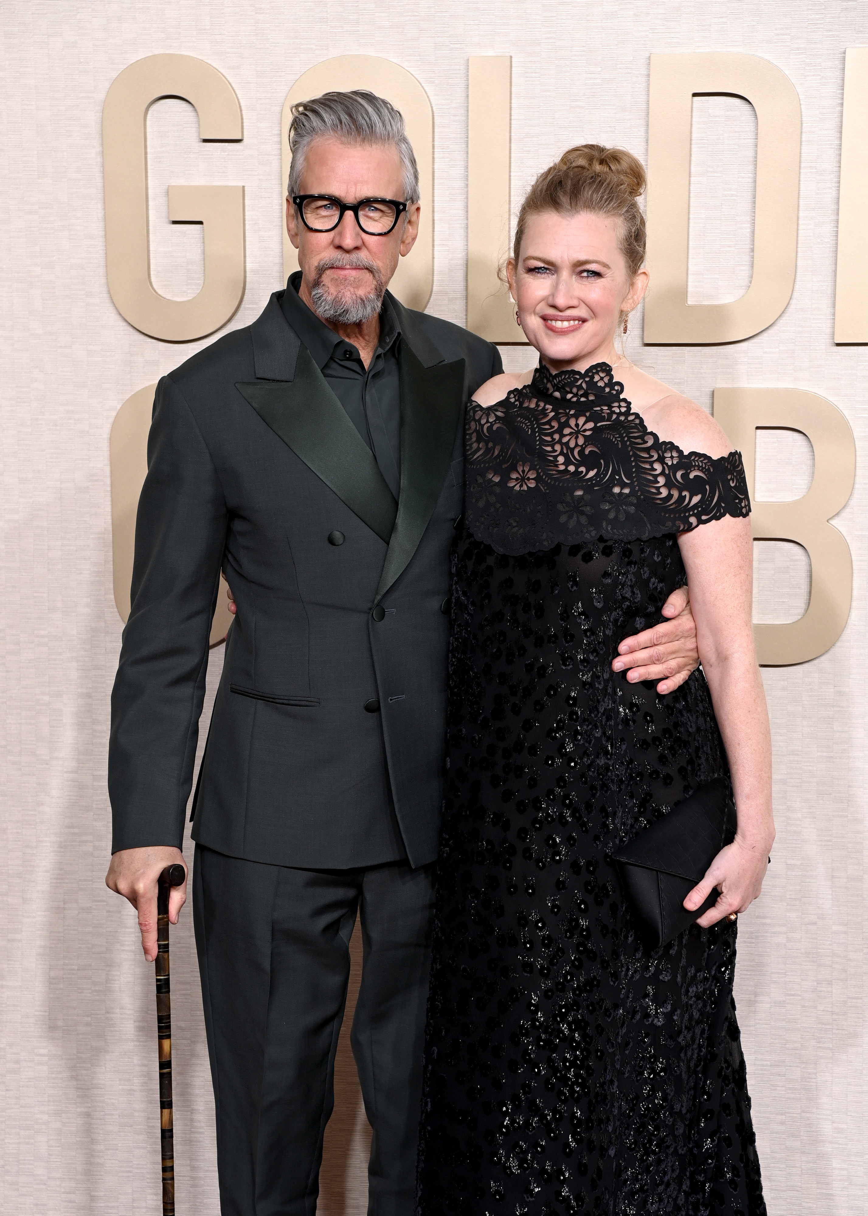 Alan Ruck et Mireille Enos lors de la 81e cérémonie annuelle des Golden Globe Awards à Beverly Hills, Californie, le 7 janvier 2024 | Source : Getty Images