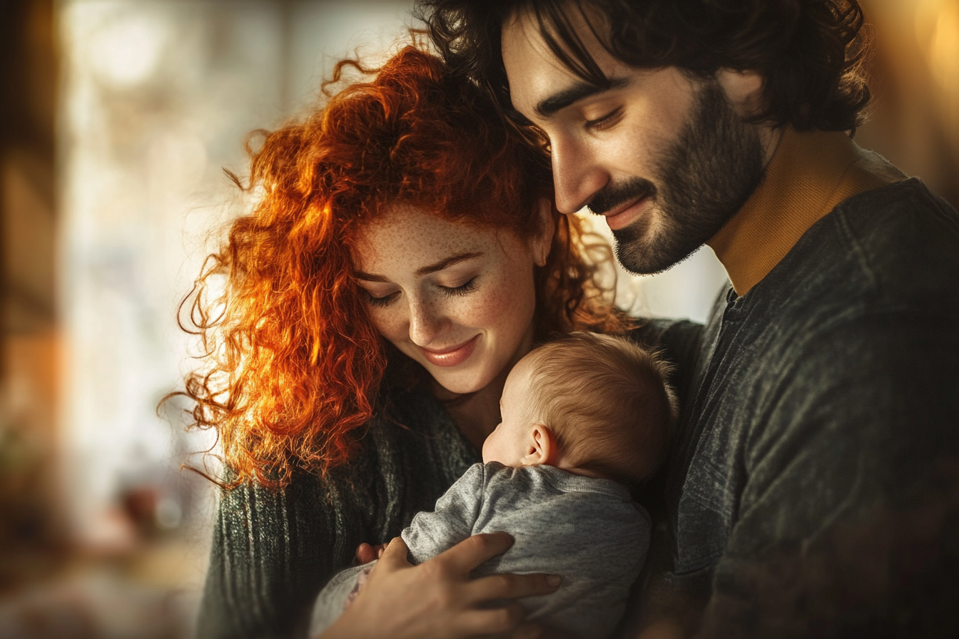 Un couple avec son bébé | Source : Midjourney