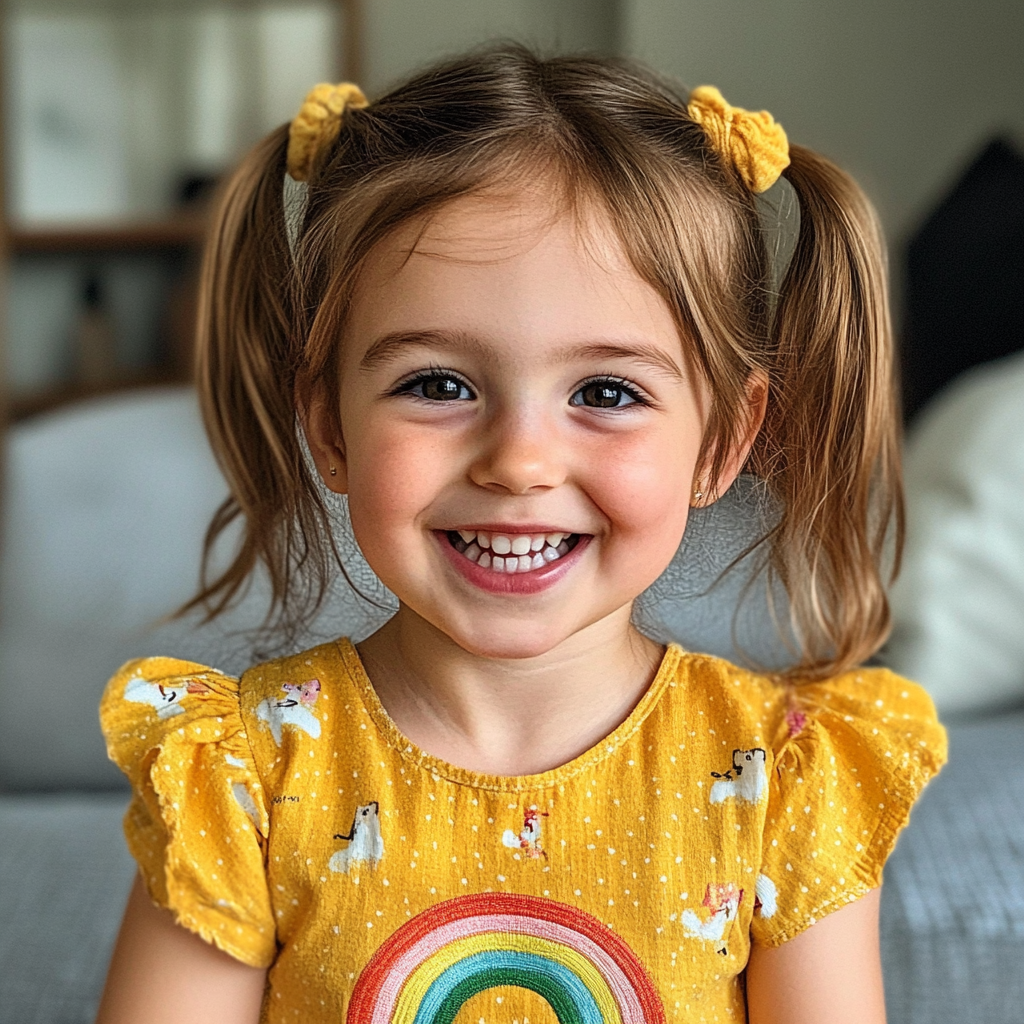 Une petite fille dans une robe jaune | Source : Midjourney