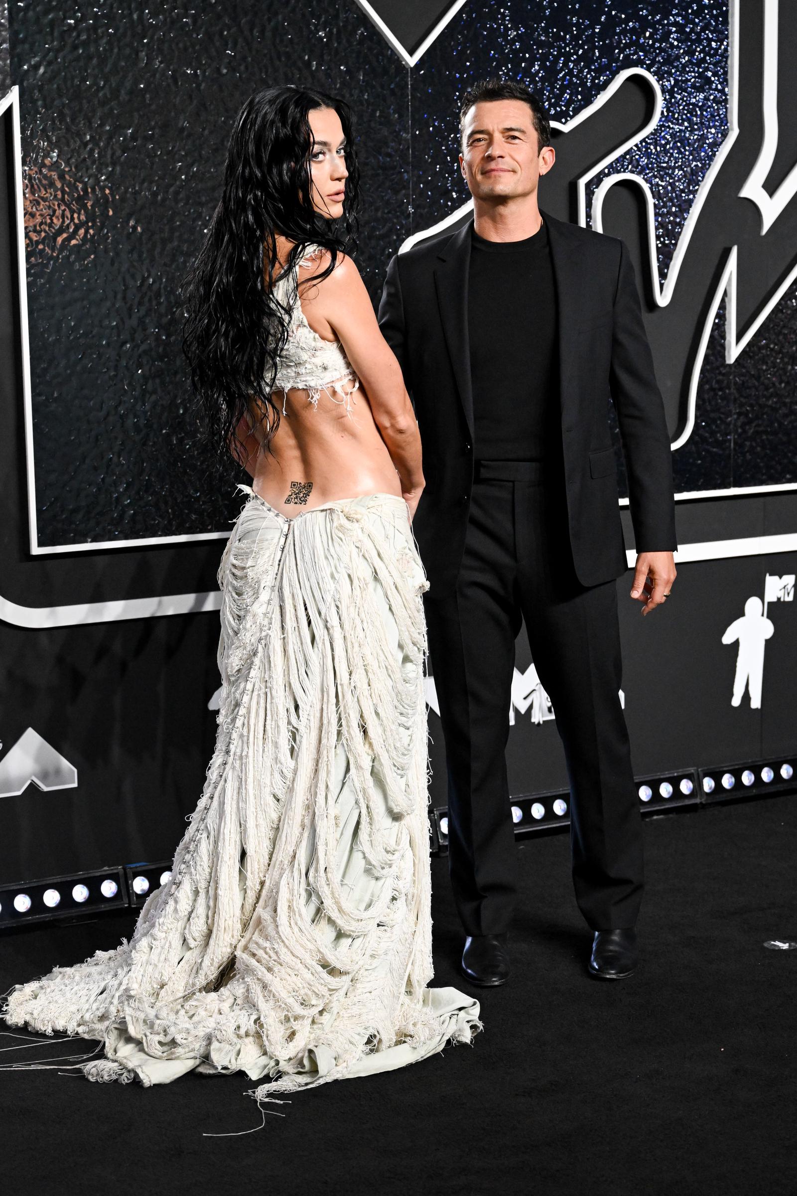 Katy Perry et Orlando Bloom assistent aux MTV Video Music Awards 2024 à l'UBS Arena à Elmont, New York, le 11 septembre 2024 | Source : Getty Images