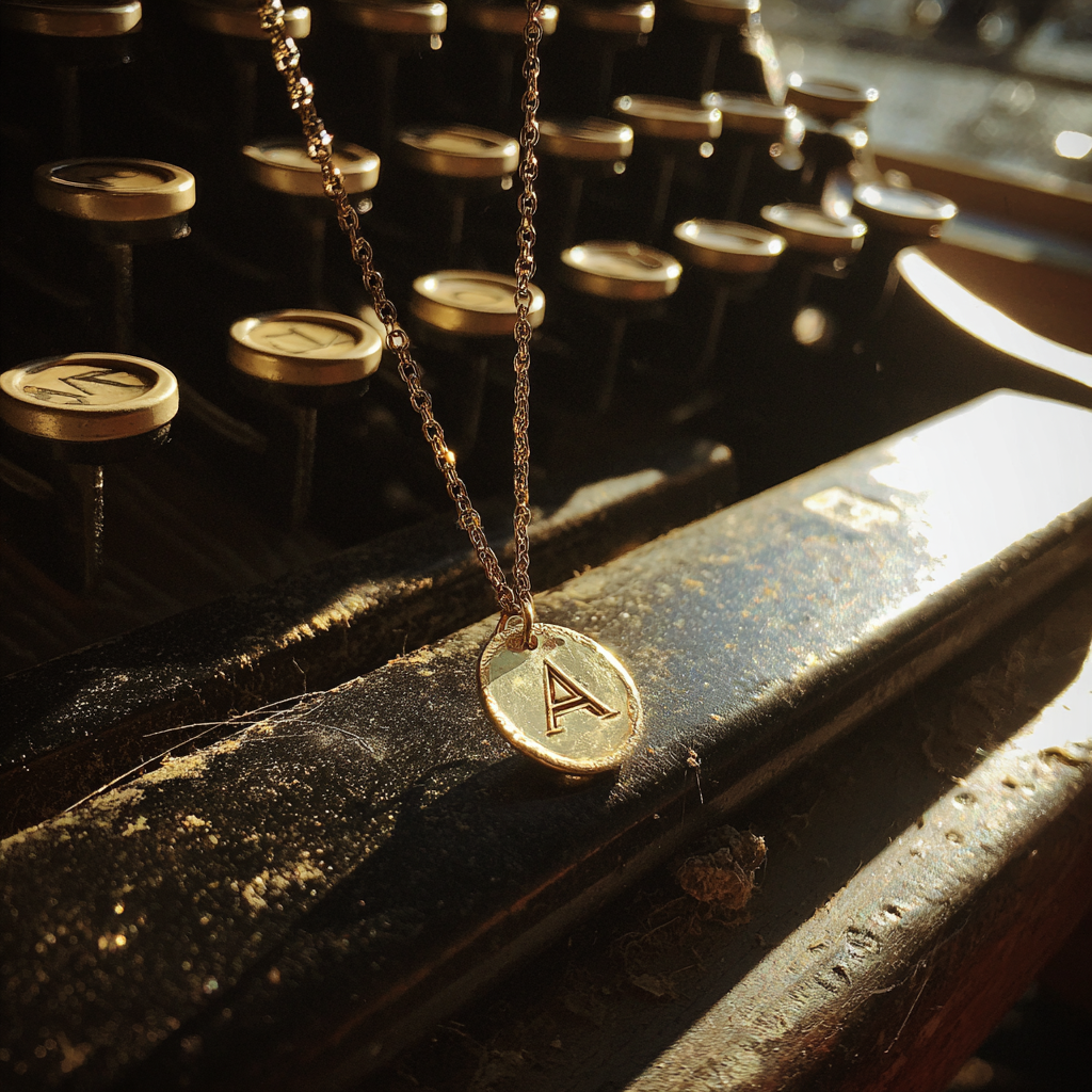 Gros plan sur un délicat collier en or | Source : Midjourney