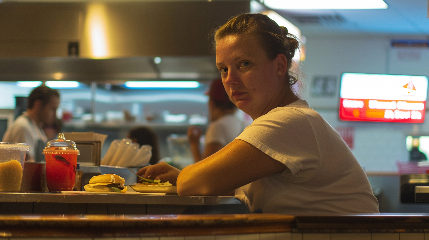 Une femme au restaurant | Source : Midjourney