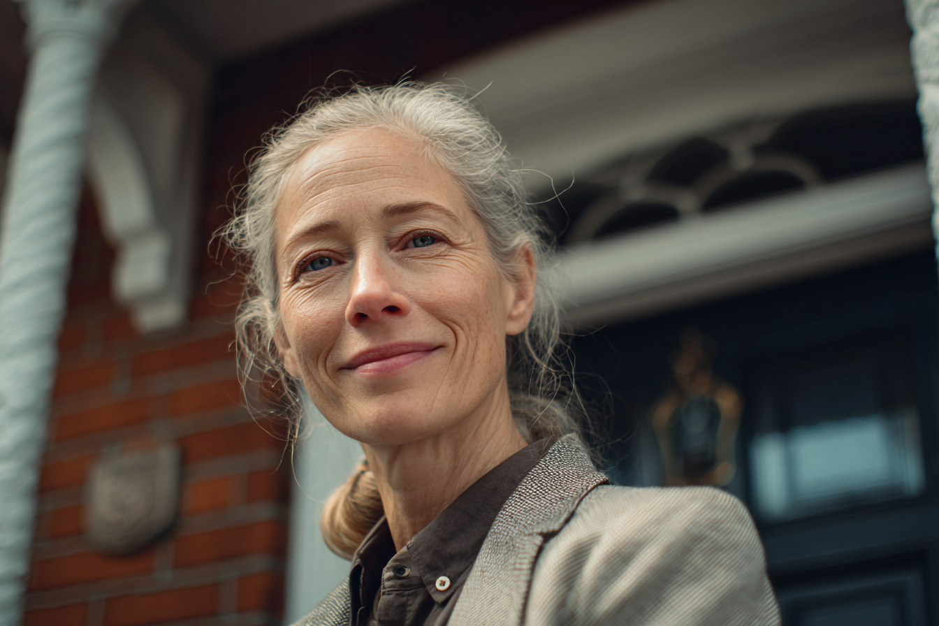 Une femme âgée qui sourit | Source : Midjourney