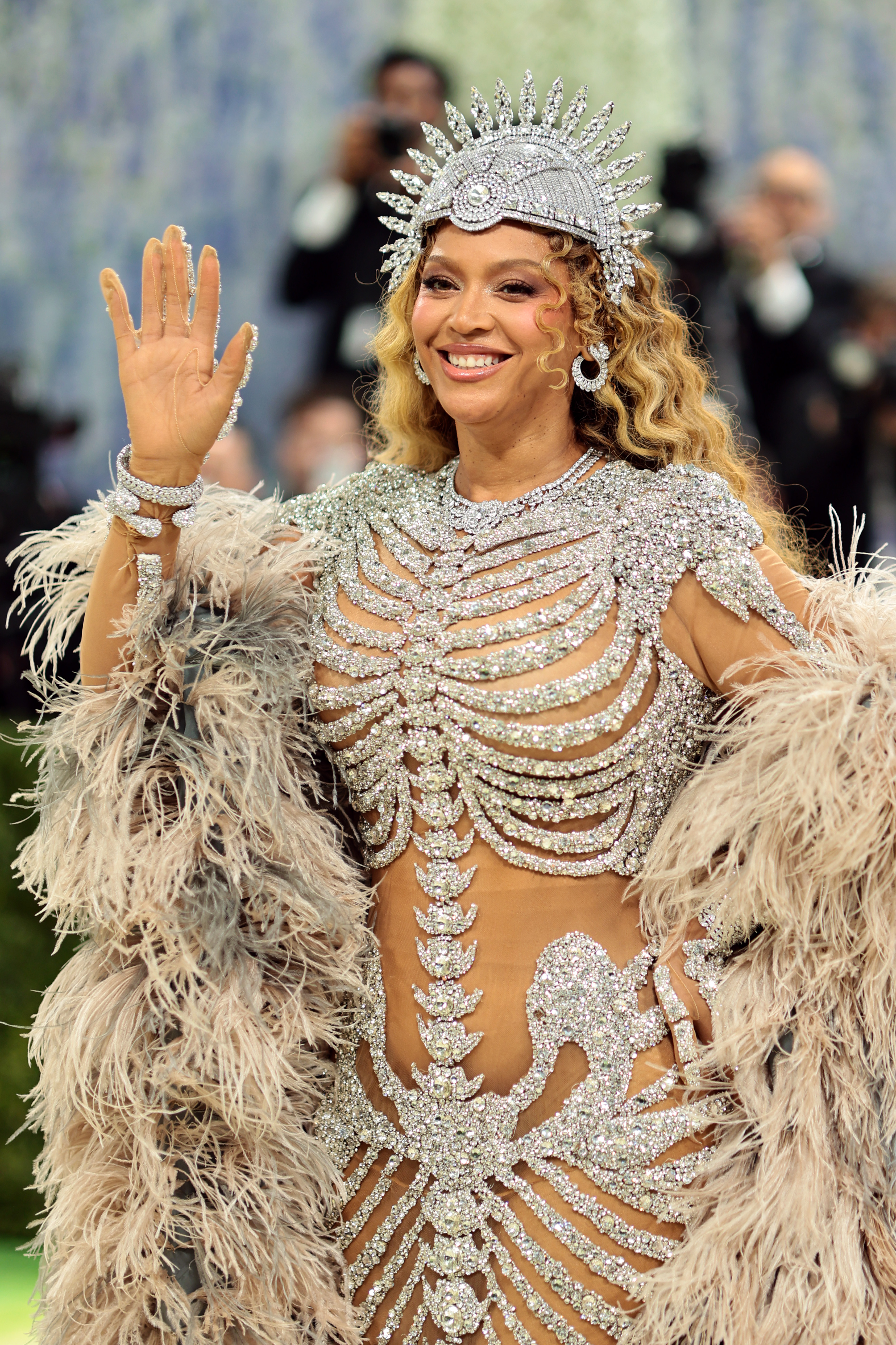 Beyoncé arrive au Met Gala 2026 dans une tenue de haute couture sophistiquée | Source : Getty Images