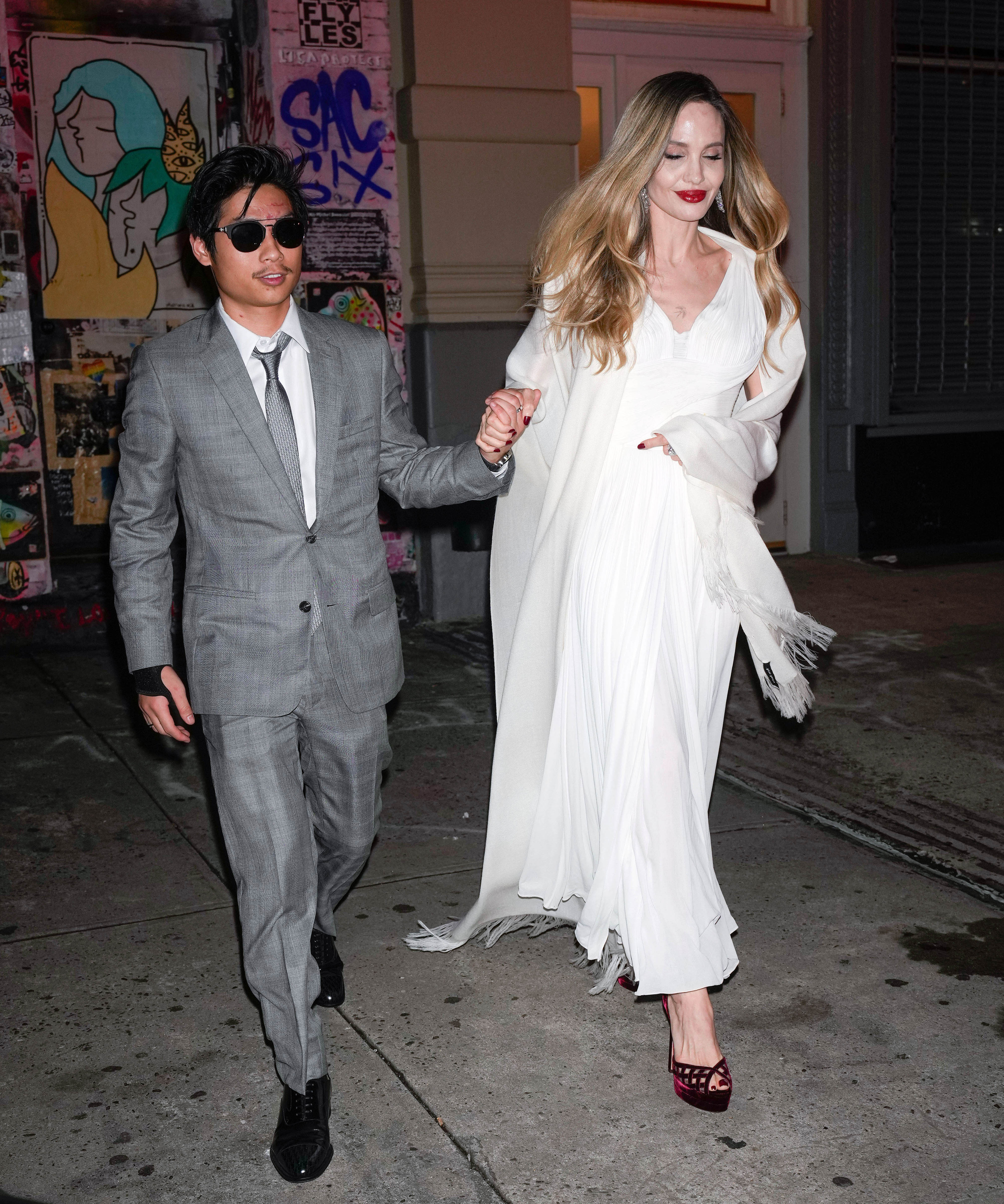 Pax Jolie-Pitt et Angelina Jolie vus le 29 septembre 2024, à New York. | Source : Getty Images