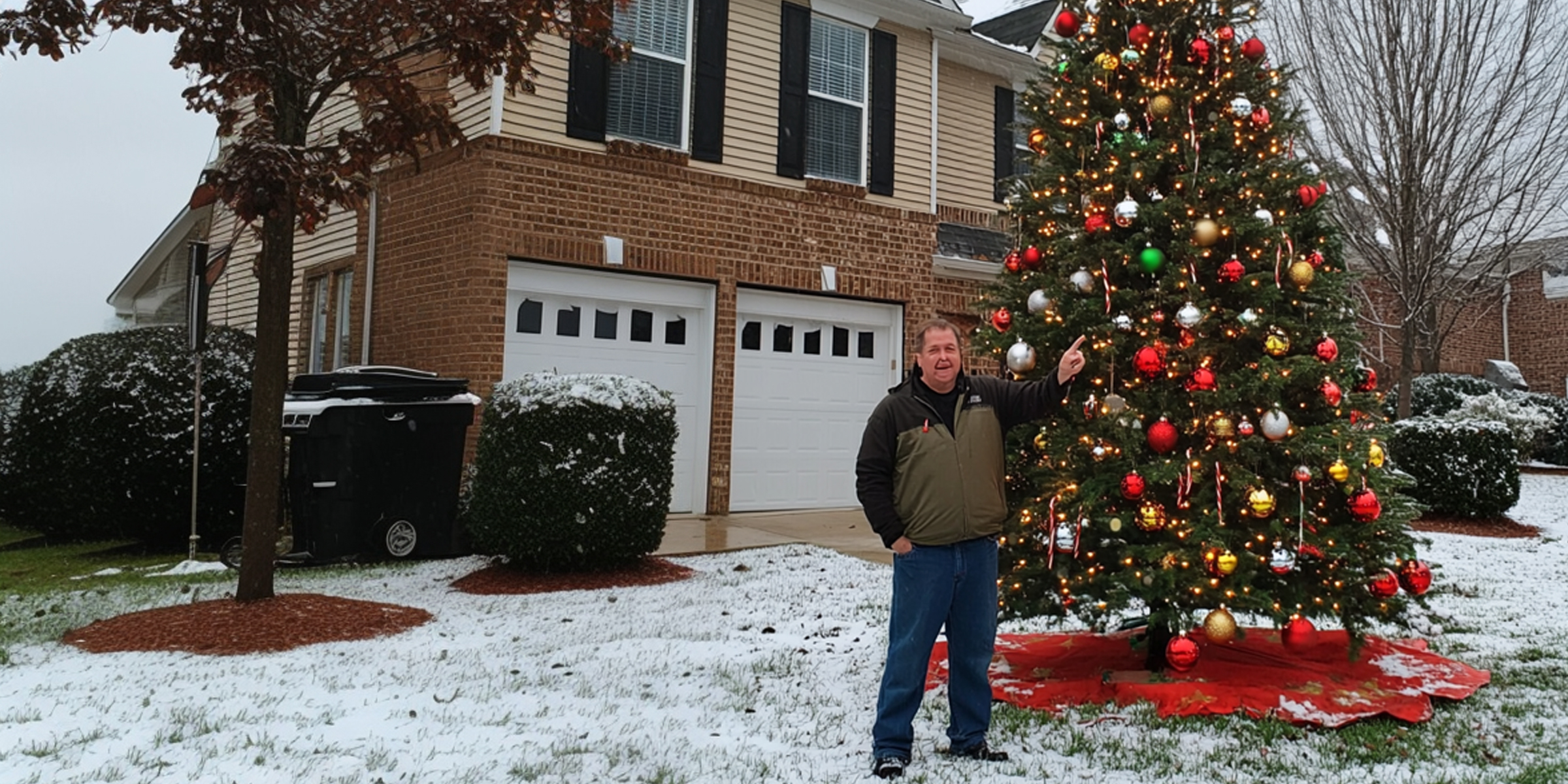 Un homme debout près d'un sapin de Noël | Source : AmoMama