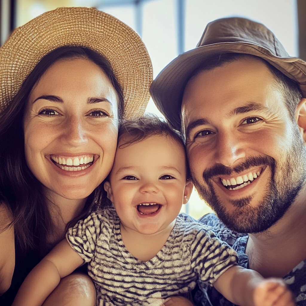 Une famille souriante | Source : Midjourney