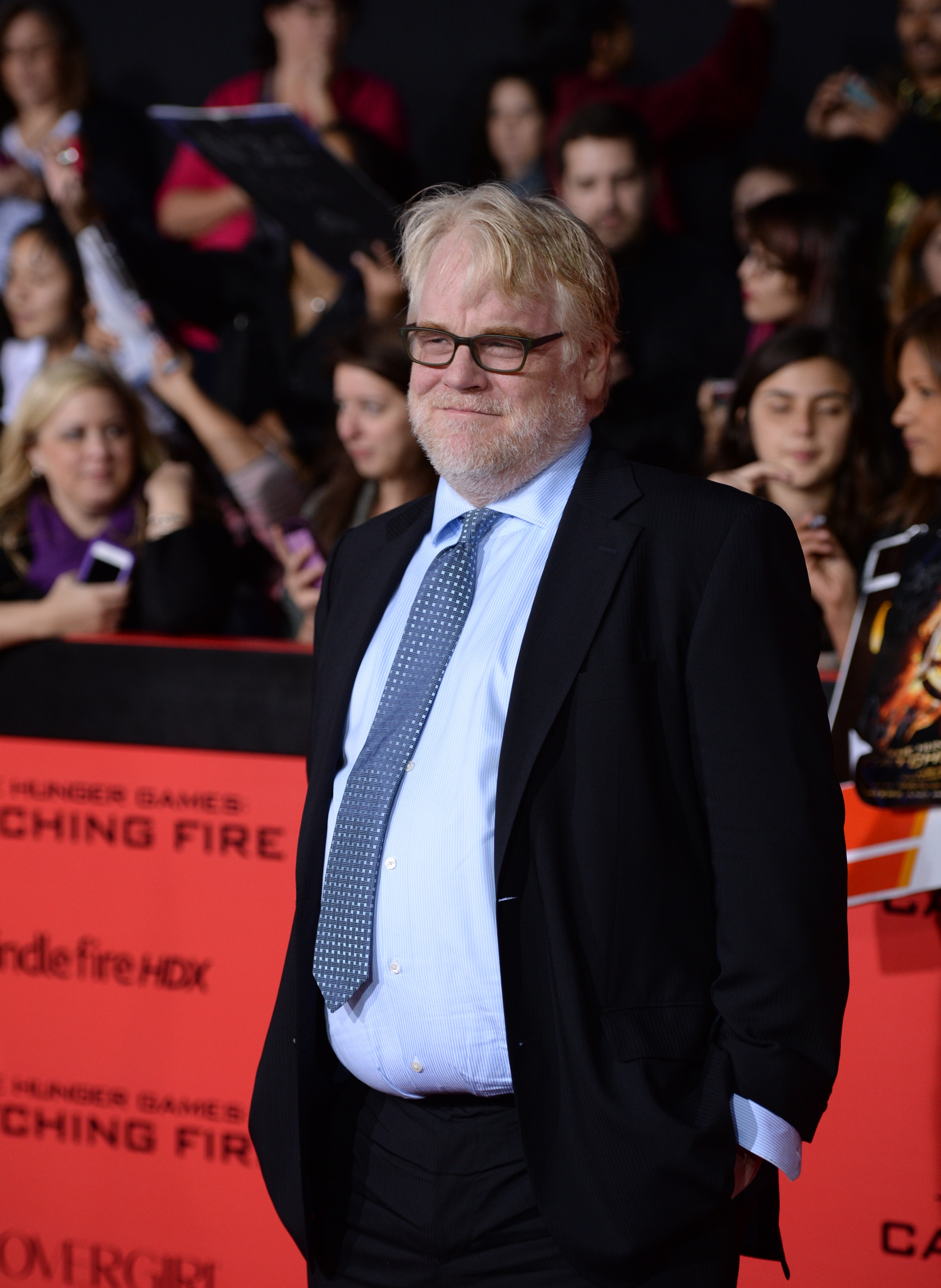 Philip Seymour Hoffman lors de la première de "Hunger Games : l'embrasement" à Los Angeles, Californie, le 18 novembre 2013 | Source : Getty Images