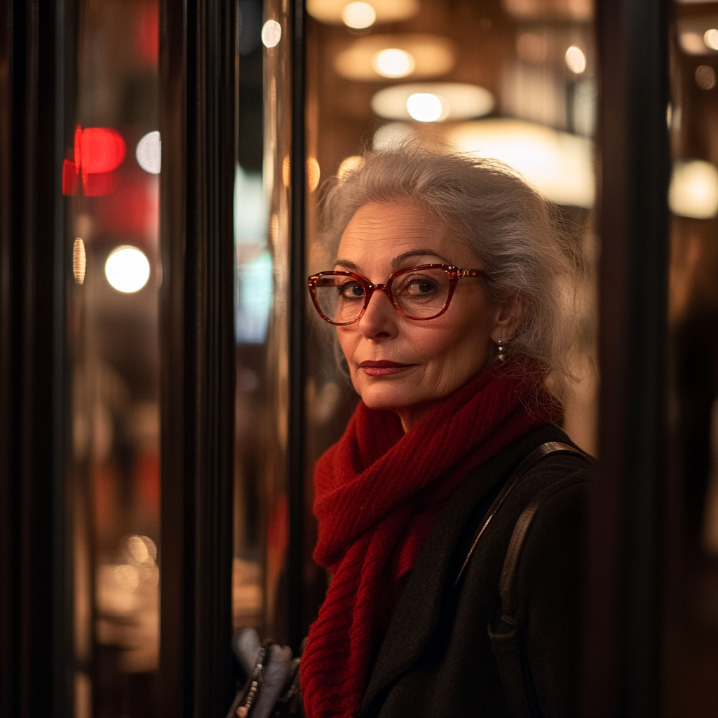 Une femme d'âge mûr entrant dans un restaurant | Source : Midjourney